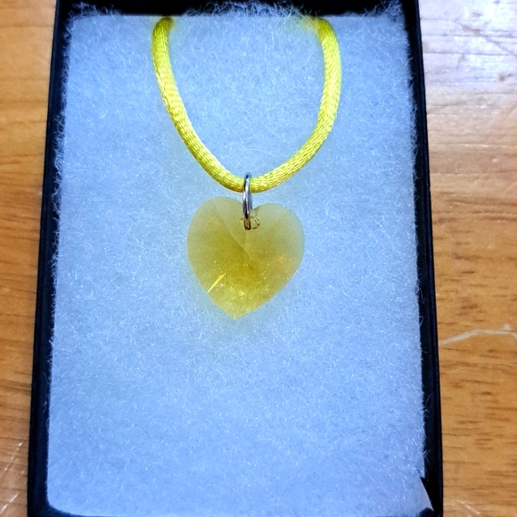 Jewelry - Golden Sunshine Crystal Heart Necklace